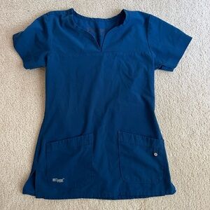 Grey's Anatomy Vibrant Blue Scrub Top